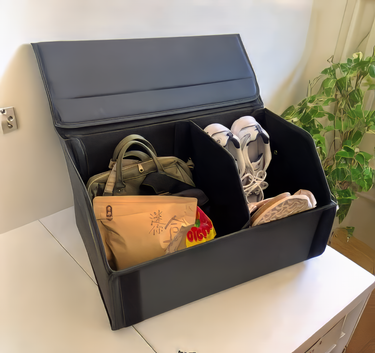 Foldable Car Trunk Organizer With 2 Compartments For Toyota Honda Suzuki Kia Hyundai & More Brands